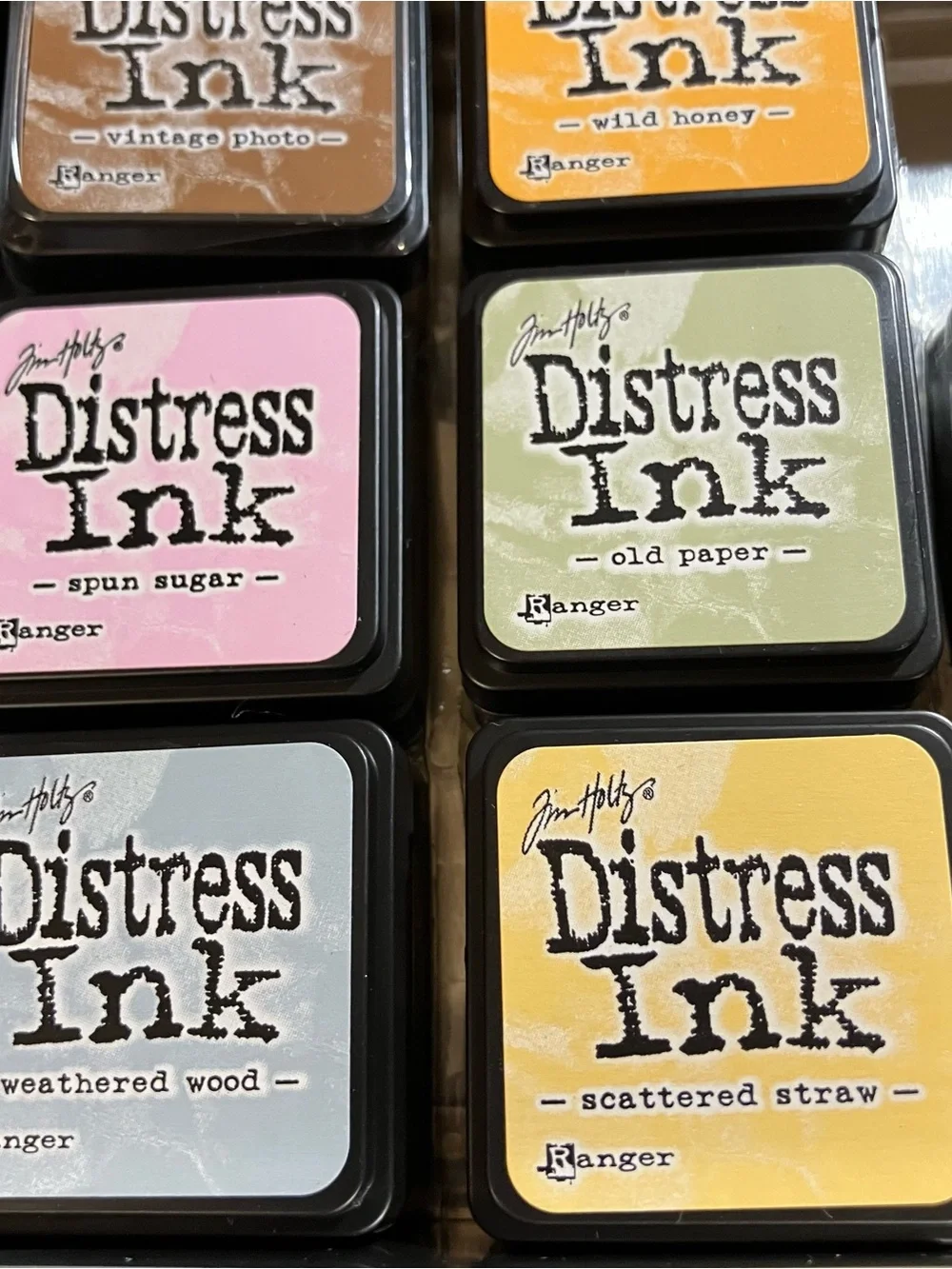 Tim Holtz Distress Ink Mini Stamp Pads Lot of 11 in Case